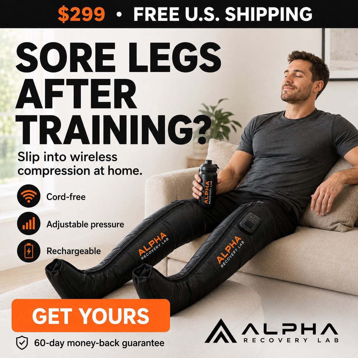 AlphaFlow Wireless Air Compression Boots