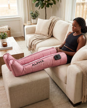 Blush Pink AlphaFlow wireless compression boots